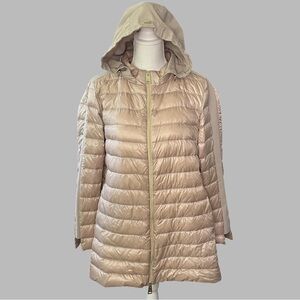Herno Hooded Quilted Ultralight Nylon Down Feather Puffer Coat